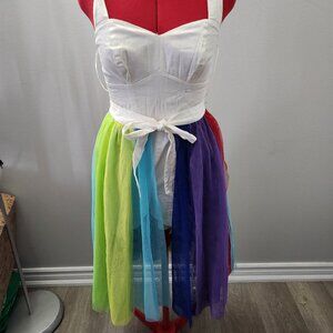 Disney x The Dress Shop Inside Out Romper with Detachable Rainbow Skirt
